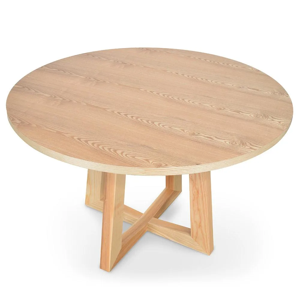 Zodiac 1.2m Round Wooden Dining Table - Natural