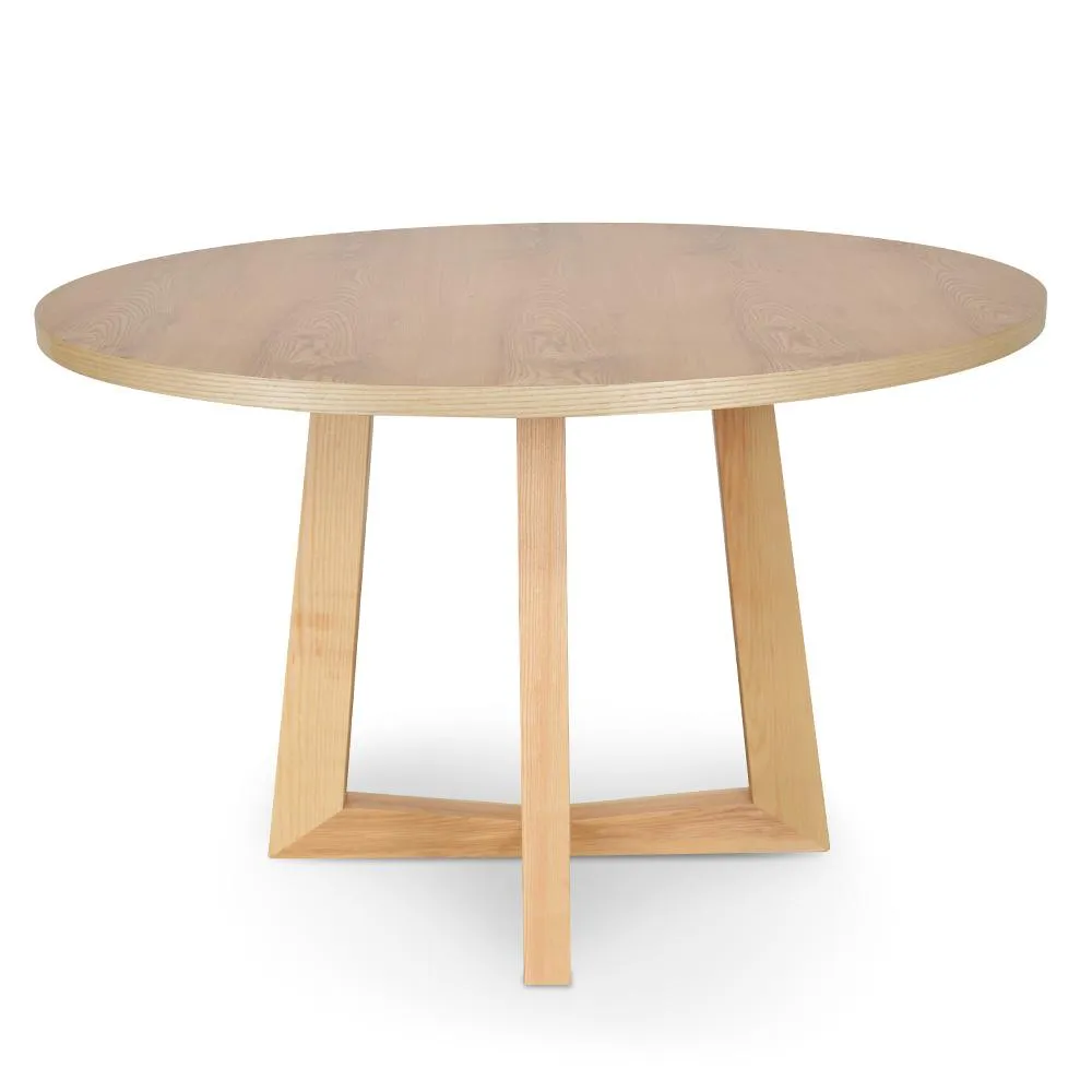 Zodiac 1.2m Round Wooden Dining Table - Natural