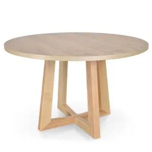 Zodiac 1.2m Round Wooden Dining Table - Natural